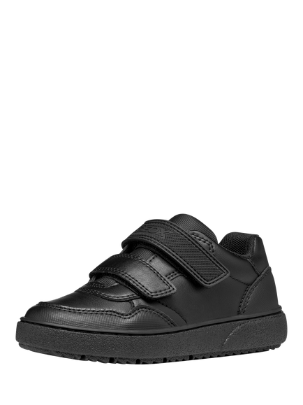 Geox Kids' Theleven Double Strap Trainers, Black - view 2, Black