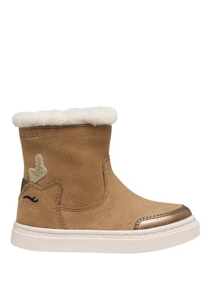 Geox Baby Nashik Suede Boots, Whisky, Whisky