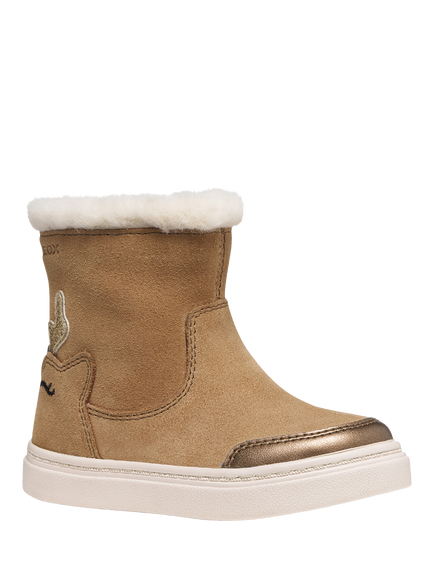 Geox Baby Nashik Suede Boots, Whisky - view 2, Whisky