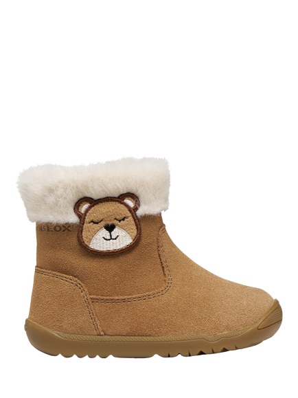 Geox Baby Macchia First Step Suede Boots, Whisky, Whisky