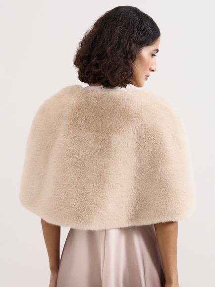 Phase Eight Faux Fur Stole Scarf - view 2, Neutral