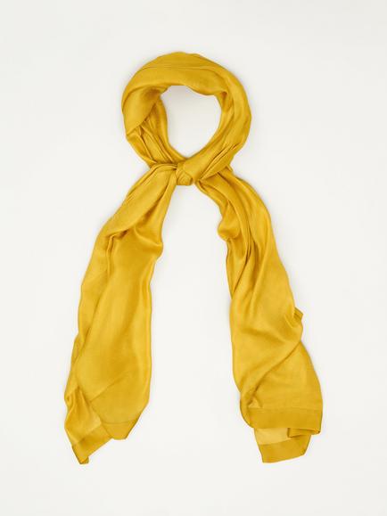 Phase Eight Satin Trim Scarf, Yellow