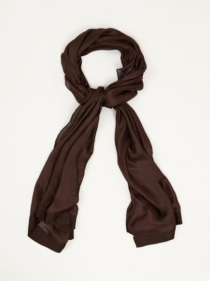 Phase Eight Satin Trim Scarf, Brown
