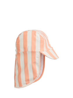 KIDLY by MORI Kids' Sunsafe Swim Hat, Orange Stripe, Orange Stripe