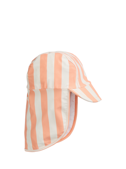 KIDLY by MORI Kids' Sunsafe Swim Hat, Orange Stripe, Orange Stripe