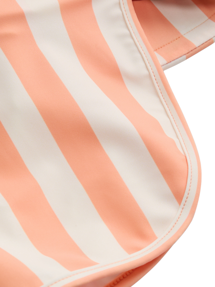 KIDLY by MORI Kids' Sunsafe Swim Hat, Orange Stripe - view 2, Orange Stripe