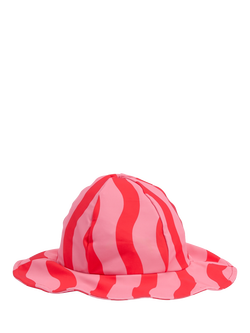 KIDLY by MORI Kids' Floppy Hat, Pink Wavy Stripe, Pink Wavy Stripe
