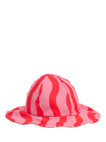 KIDLY by MORI Kids' Floppy Hat, Pink Wavy Stripe, Pink Wavy Stripe
