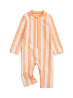 KIDLY by MORI Kids' Sunsafe Swimsuit, Orange Stripe, Orange Stripe