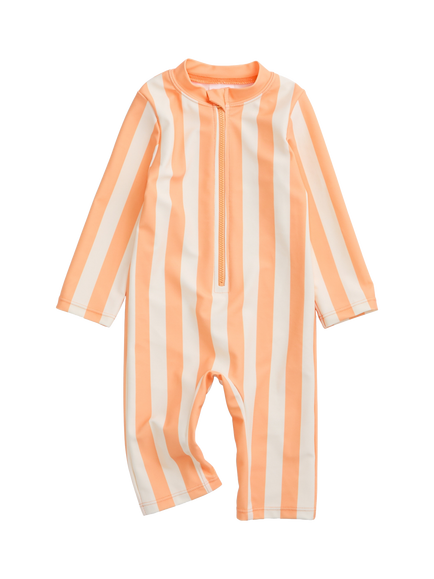 KIDLY by MORI Kids' Sunsafe Swimsuit, Orange Stripe, Orange Stripe