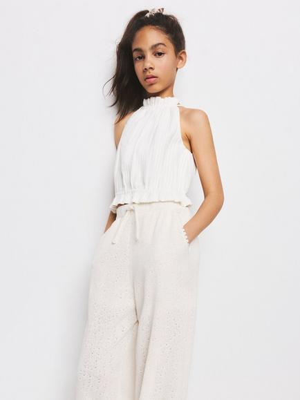 Mango Kids' Blouse, White, White