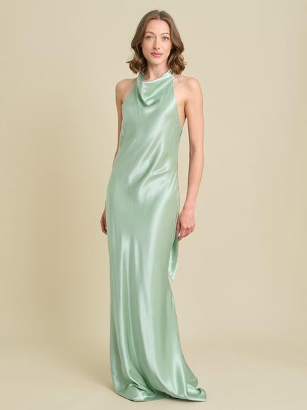 Gina Bacconi Cassidy Sheath Maxi Dress, Sage, Sage