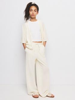 Mango Kids' Knitted Kimono T-Shirt, Raw - view 2, Raw