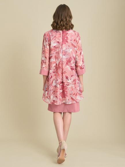 Gina Bacconi Reeve Floral A-Line Dress, Rose - view 2, Rose