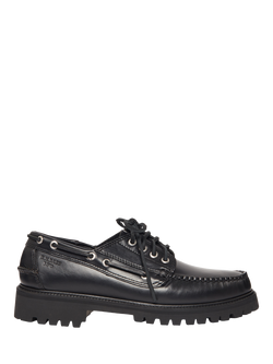 G.H.BASS Anniversary Ranger Moc Leather Shoes, Black, Black