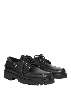 G.H.BASS Anniversary Ranger Moc Leather Shoes, Black - view 2, Black