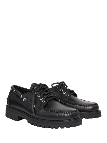 G.H.BASS Anniversary Ranger Moc Leather Shoes, Black - view 2, Black