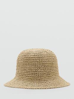 Mango Straw Hat, Beige, Beige