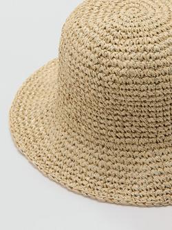 Mango Straw Hat, Beige - view 2, Beige