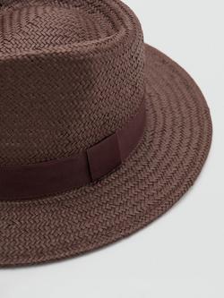 Mango Straw Hat, Chocolate - view 2, Chocolate