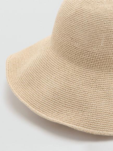 Mango Wide Brim Hat, Beige - view 2, Beige