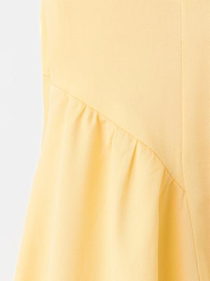 Mango Fit and Flare Midi Dress, Yellow - view 2, Yellow