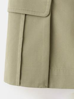 Mango Cotton Rich Skort Mini-Skirt, Khaki - view 2, Khaki