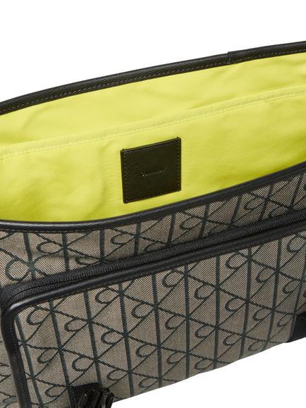 Calvin Klein Jacquard Emblem Messenger Bag, Grey/Black - view 2, Multi