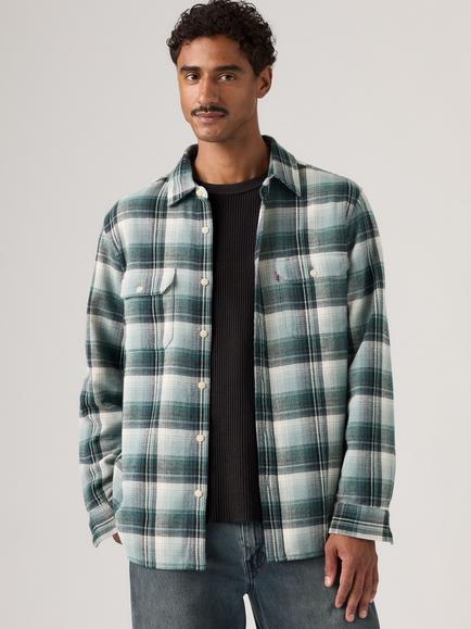Levi's Jackson Cotton Regular Fit Check Worker Shirt, Emil Plaid Stormy, Emil Plaid Stormy S