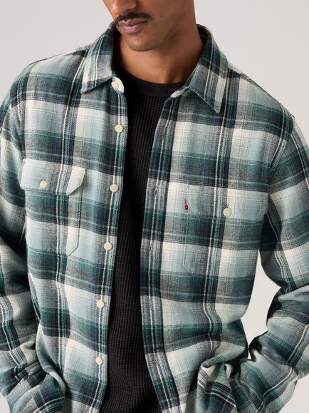 Levi's Jackson Cotton Regular Fit Check Worker Shirt, Emil Plaid Stormy - view 2, Emil Plaid Stormy S