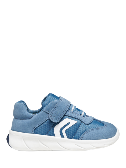 Geox Kids' Foot-Run Low-Cut Trainers, Sky/White, Sky/White