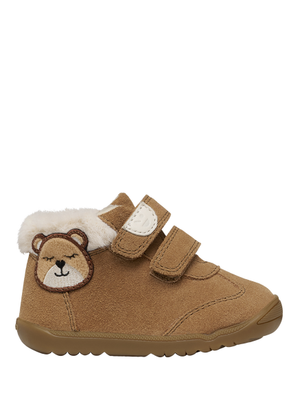 Geox Baby Macchia Suede First Step Shoes, Whisky, Whisky
