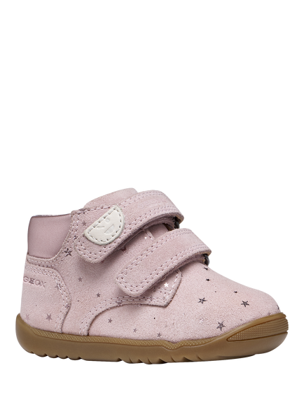 Geox Baby Macchia First Step Trainers, Old Rose - view 2, Old Rose