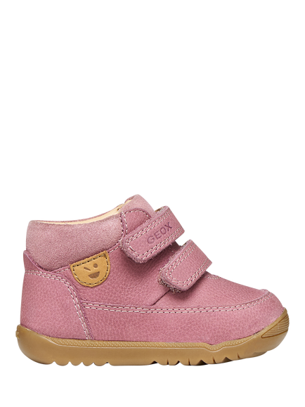 Geox Baby Macchia First Steps Trainers, Dark Pink, Dark Pink