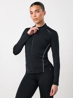 Gym King Knockout Full Zip Funnel Neck Sweatshirt, Black, Black