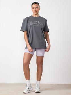 Gym King Boyfriend T-Shirt, Grey/Hyacinth, Grey/Hyacinth