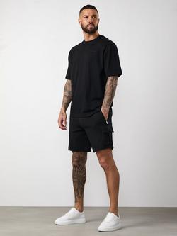 Gym King Regular Fit Cargo Shorts, Black