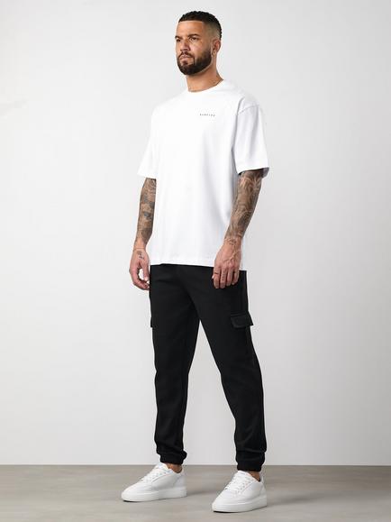 Gym King Regular Cut Cargo Joggers, Black