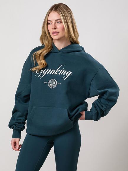 Gym King Oversized Hooded Sweatshirt, Classic Teal - view 2, Classic Teal