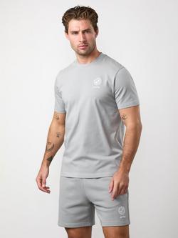 Gym King Heritage Crest Crew Neck Cotton Jersey T-Shirt - view 2, Urban Grey