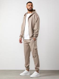 Gym King Zip Front Cotton Blend Hoodie, Claydust, Claydust
