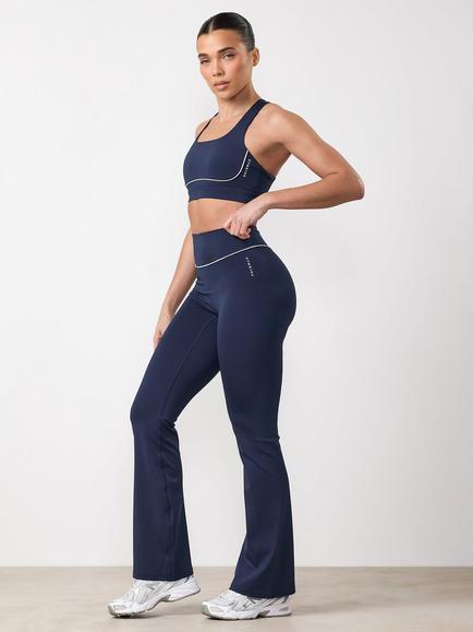 Gym King Streamlined Flared Leggings, Indigo Blue, Indigo Blue