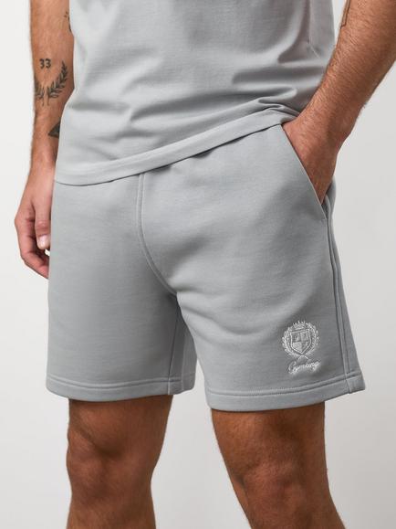 Gym King Heritage Crest Cotton Shorts - view 2, Urban Grey