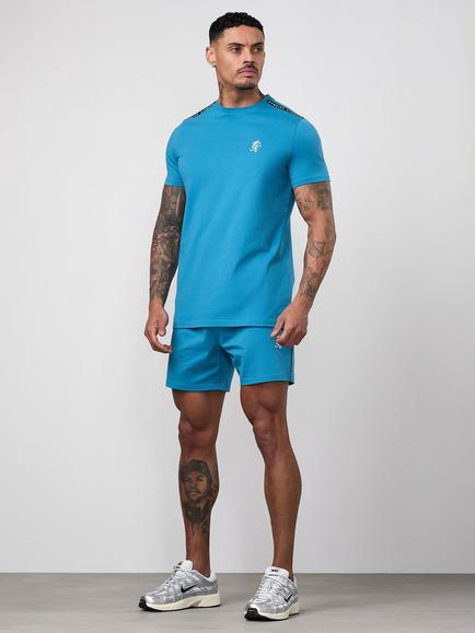 Gym King Taped Jersey T-Shirt, Harbour Teal