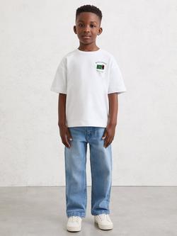 Reiss Kids' Milner Graphic Logo T-Shirt, White, White