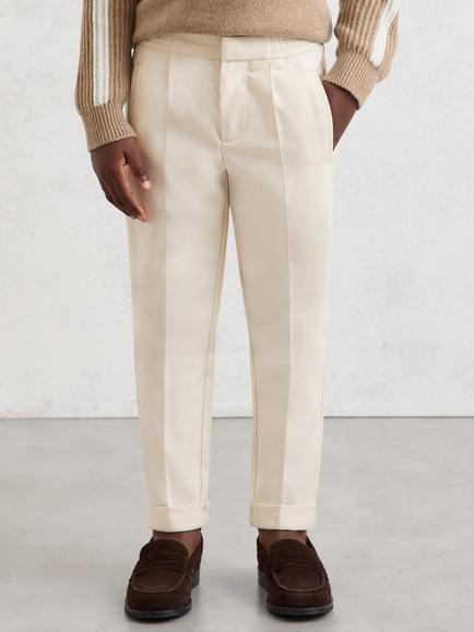 Reiss Kids' Tailored Trousers, Off White, Off White
