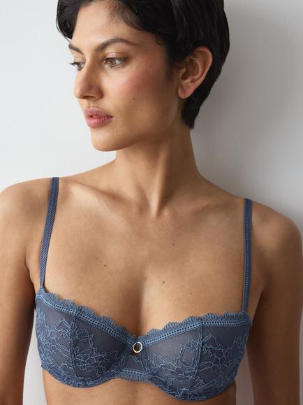 Triumph Comfort Allure Balconette Bra, Indigo Veil, Indigo Veil
