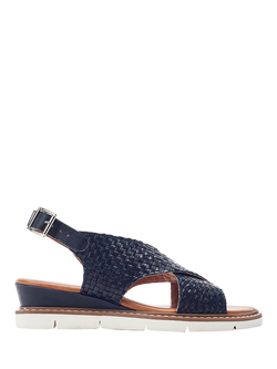 Moda in Pelle Keela Woven Leather Strappy Sandals, Navy