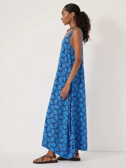 HUSH Ziva Maxi Dress containing LENZING™ ECOVERO™ Viscose, Shell Blue - view 2, Shell Blue