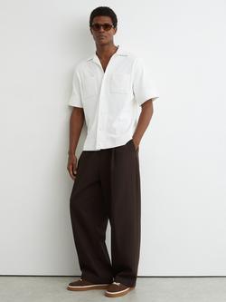Reiss Odessa Cuban Collar Shirt, White